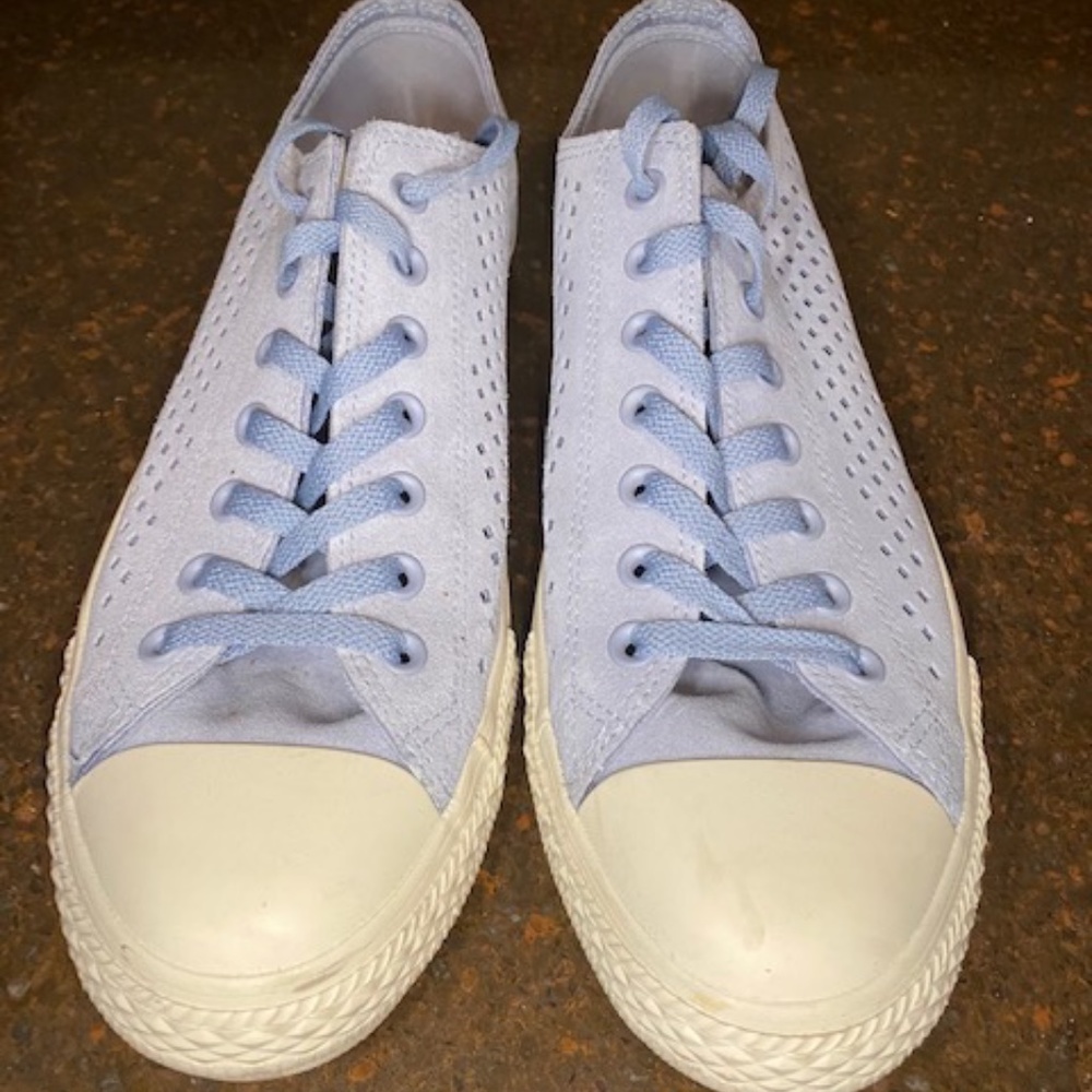 Converse Mens lace-up shoes 11 in light blue Suede